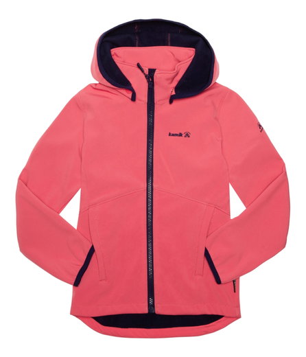 Kamik Softshelljacke Faye (wasserabweisend, reflektierend) korallrot Mädchen